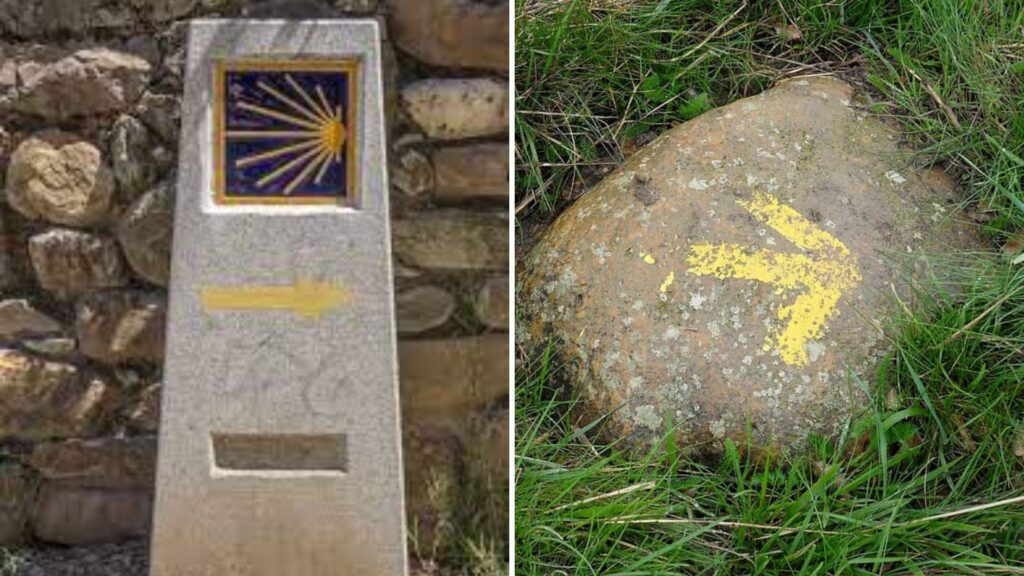 La flecha del Camino de Santiago en piedra (Pxhere PxFuel)